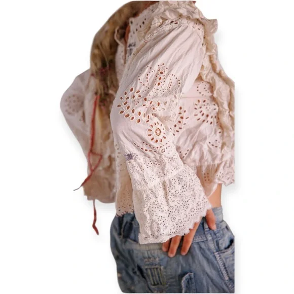 Magnolia Pearl Hermione Eyelet Blouse TOP 2194-MOON-OS - Picture 15 of 16